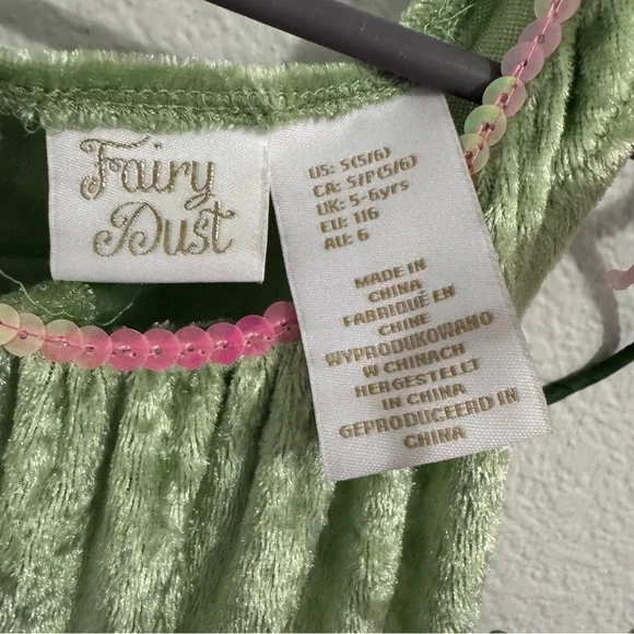 Whimsical Green and Pink Fairy Costume for Kids - Picture 4 of 14